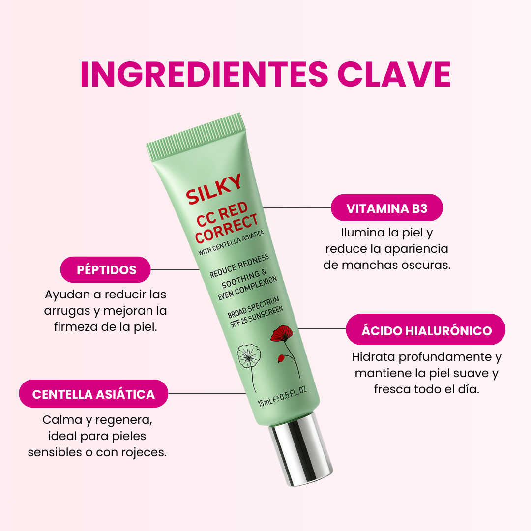 2x1 Silky CC Red Correct - Crema Correctora de Rojeces